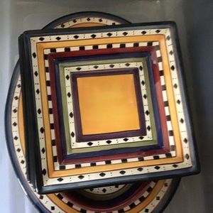 Platter and 6 Matching Plates